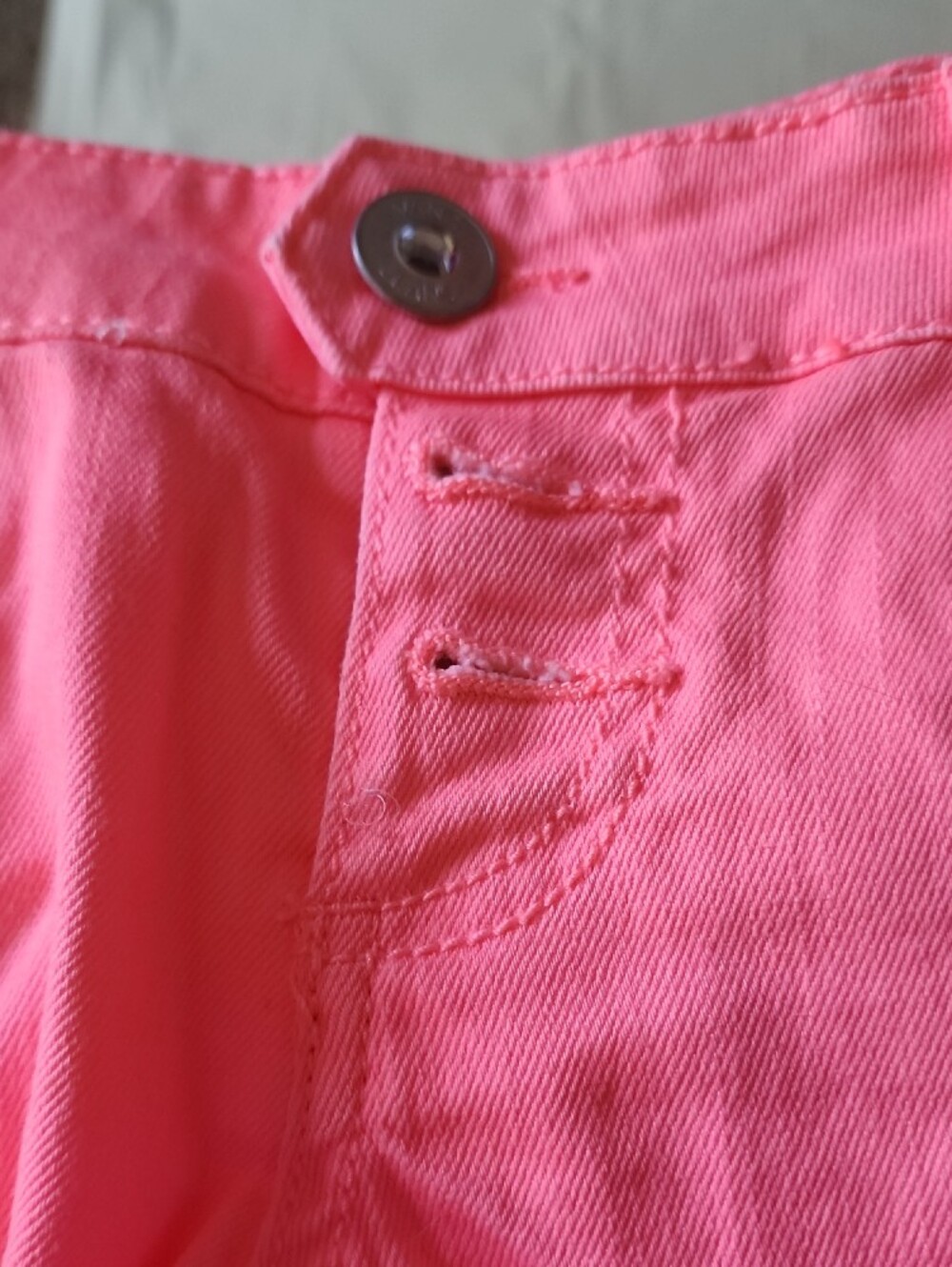 Vanity Coral Pink Denim Jean Shorts - Picture 5 of 8